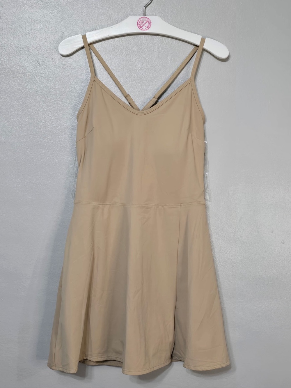 NWT JoyLab Athletic Dress with Shorts Beige Small